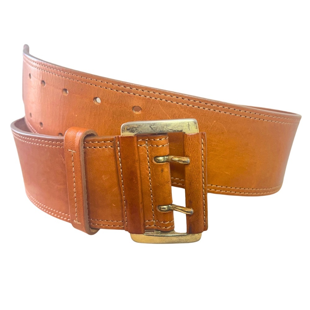 Theory Wide 100% Leather Waist Belt | Made in Italy | Size M | 2.5” Width